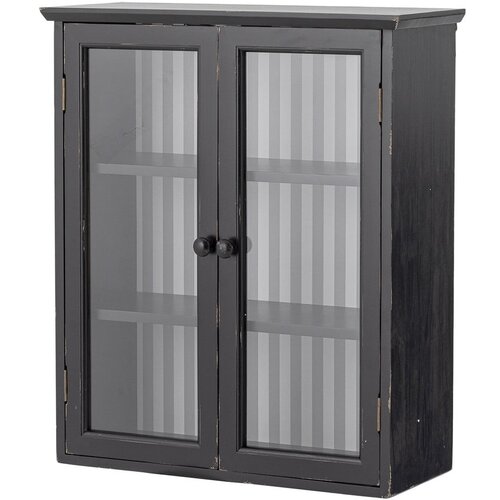Bloomingville črna stenska vitrina iz masivne jelke 51,5x66,5x22,5 cm hazem &amp;ndash; Slike