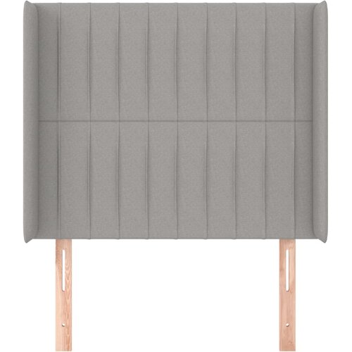  Uzglavlje s u&amp;scaron;ima svjetlosivo 93x16x118/128 cm od tkanine Slike