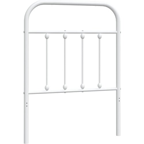 Maison Chic kovinsko posteljno vzglavje - vzglavna omarica - nočna omarica belo 75 cm, (21704997) Cene