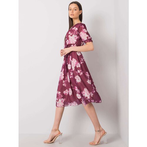 Fashion Hunters Audette purple floral dress Slike