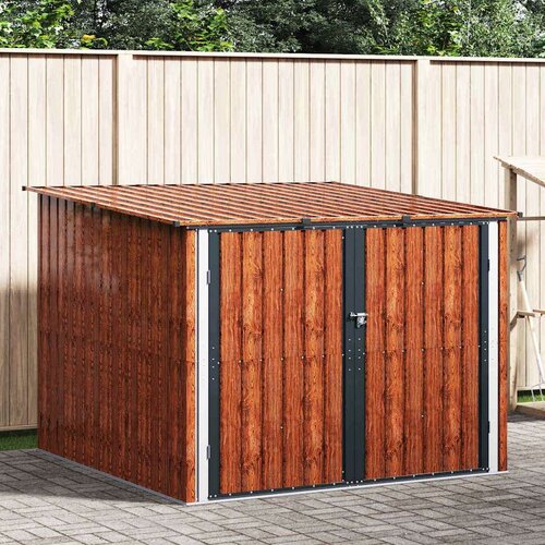  Drvarnica za bicikle 3 pcs Smeđa 215 x 206 x 157 cm Metal Cijene
