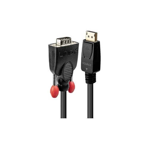 Lindy priključni kabel DisplayPort utikač, VGA 9-polni utikač 1 m crna 41941 DisplayPort kabel Cijene