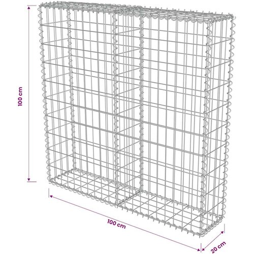  Gabionski zid s poklopcima od pocinčanog čelika 100 x 20 x 100 cm Slike