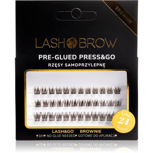 Lash Brow Press&amp;amp;Go Self-Adhesive Eyelashes samoljepljivi čuperci trepavica Daily Natural Brownie 1 kom Slike