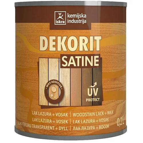  Lazura za drvo DEKORIT SATINE (Hrast, 200 ml)