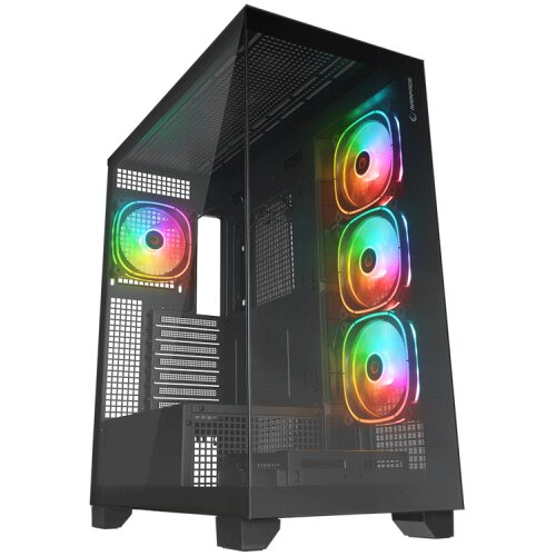  Kući&scaron;te gaming RAMPAGE HYDRA V1 BLACK Type-C+USB3.0+USB2.0 4*ARGB Fan+Hub E-ATX Exclusive Gaming, 39922 Cijene