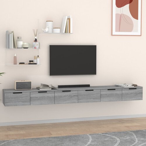 vidaXL zidni ormarići 2 kom siva sonome 102x30x20cm konstruiranog drva Cijene