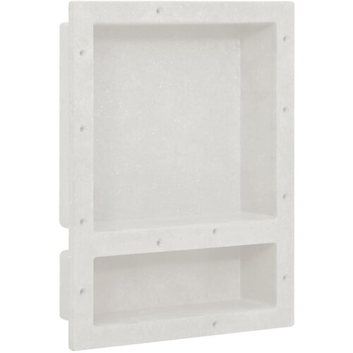 vidaXL Ni&scaron;a za tu&scaron; kabino z 2 predelkoma mat bela 41x51x10 cm, (21047632) Cene