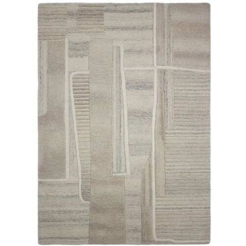 Flair Rugs Sivo-bež ročno tkana volnena preproga 200x300 cm Lira &ndash; Cene