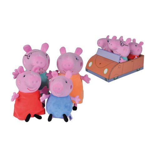 Simba igračka plišana Peppa Pig porodica u automobilu 572455 Cijene
