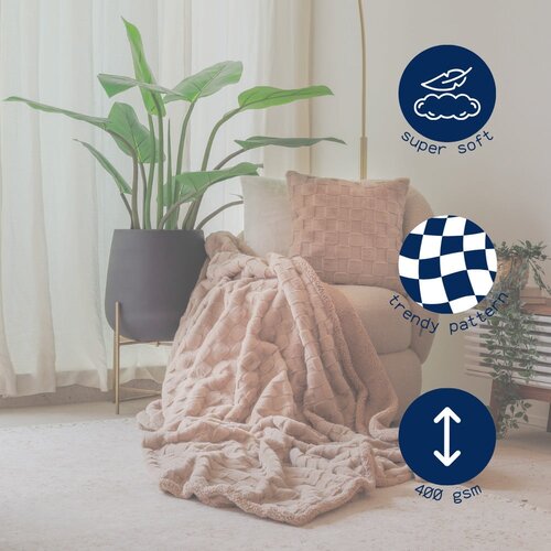 Tiseco Home Studio Rjava odeja iz mikropli&amp;scaron;a 150x200 cm Rava &amp;ndash; Slike