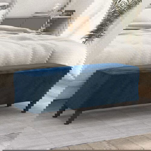 vidaXL Klupa plavi 100 x 35 x 41 cm baršunasta Cijene
