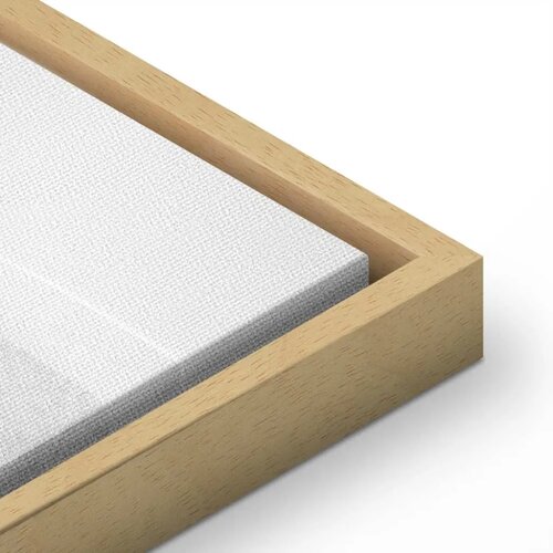  Slika - White Stairs (1 Part) Vertical 60x90 U prirodnom drvenom okviru Slike