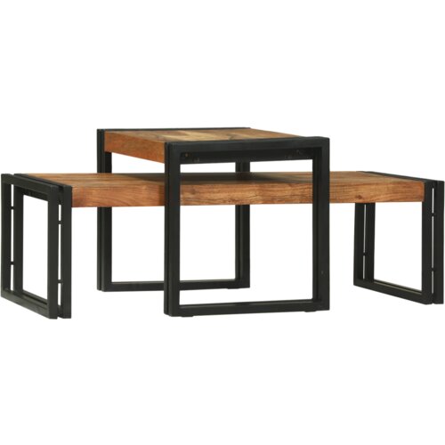 VidaXL Set stolića za kavu od masivnog bagremovog drveta Slike