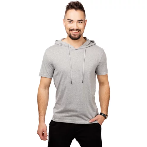 Glano Men's Hooded T-Shirt - grey