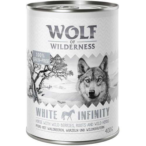 Wolf of Wilderness Varčno pakiranje Adult 24 x 400 g - NOVO: White Infinity - konj Slike