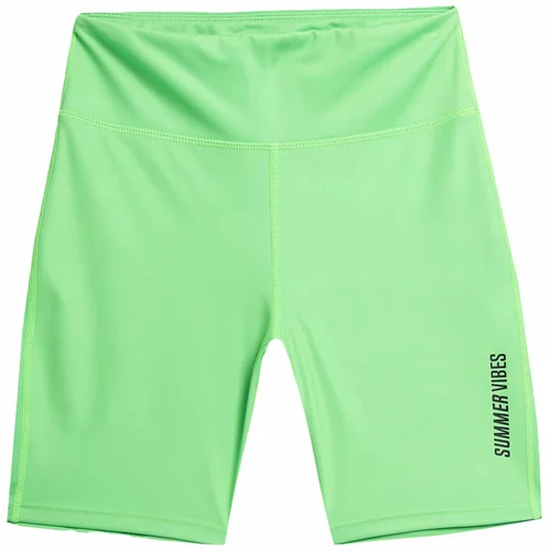4f Športne hlače svetlo zelena / črna