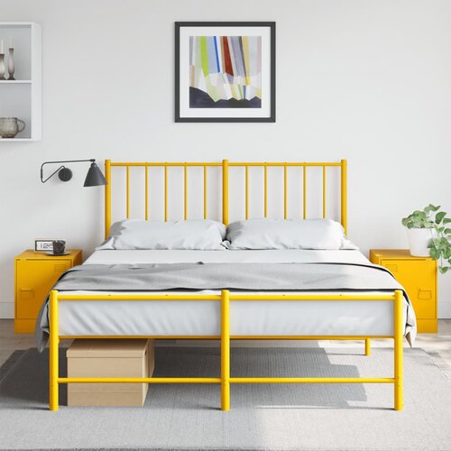  Noćni ormarići 2 kom boja senfa 34,5 x 39 x 44 cm čelični Cijene