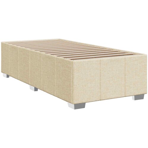  LED okvir za krevet s madracem Krem 100 x 200 cm Tkanina Slike