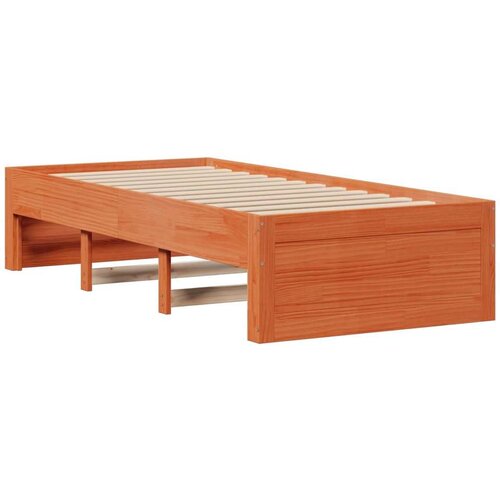  Krevet s regalom za knjige bez madraca 75 x 190 cm od borovine Slike