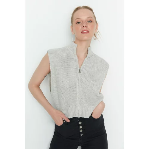 Trendyol Sweater Vest - Gray - Regular fit