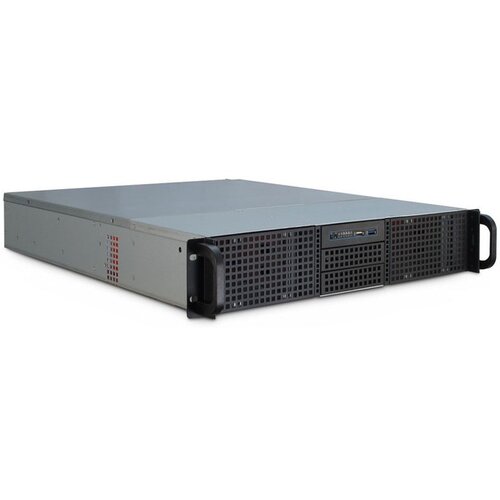 Inter-tech 2U-20255 Rack Black, Stainless steel Cene