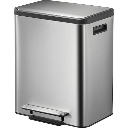 EKO Zbiralnik odpadkov s pedalom, prostornina 30 l, ŠxVxG 404 x 492 x 321 mm, nerjavno jeklo, enojni zbiralnik Cene