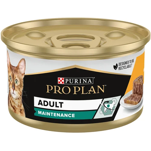  36 + 12 gratis! 48 x 85 g Purina Pro Plan - Adult Maintenance piletina