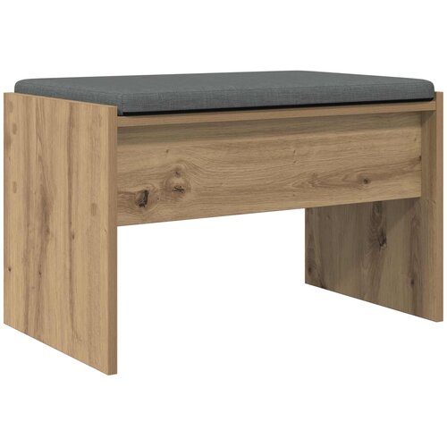  Klupa za hodnik s jastukom Umjetnički hrast 63 x 38 x 40 cm Slike