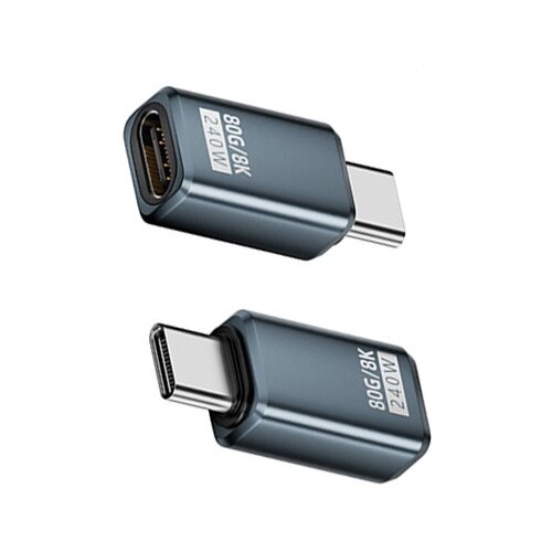 INF 240W 80Gbps USB-C ženski na moški adapter - ravni priključek (2 kosa) Grey, (5000291464) Cene