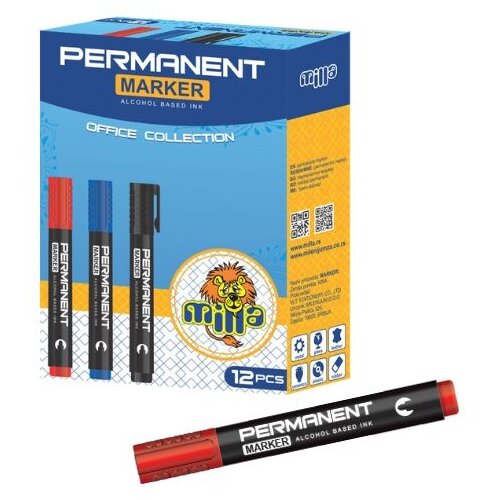 Marker permanent crveni milla 1/12 Slike