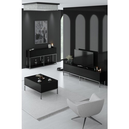 HANAH HOME lord - black, silver blacksilver living room furniture set Slike