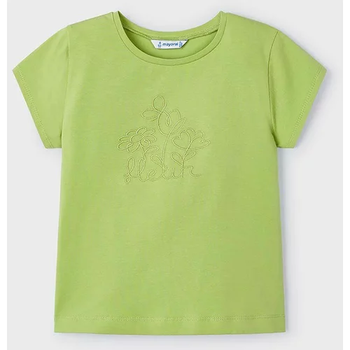 Mayoral Otroška kratka majica zelena barva