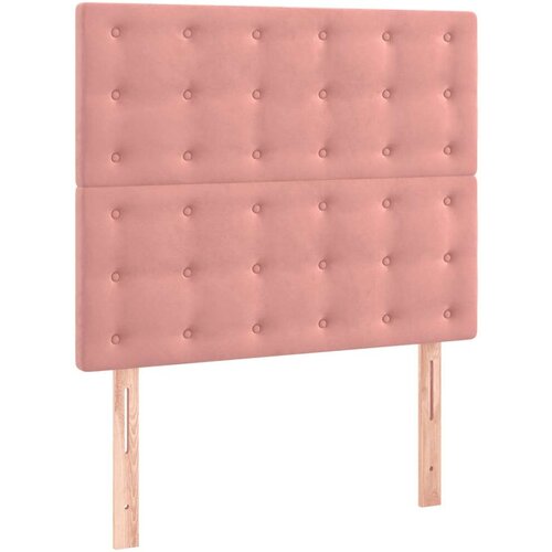 VidaXL Box spring krevet s madracem ružičasti 100x200 cm bar&amp;scaron;unasti Slike