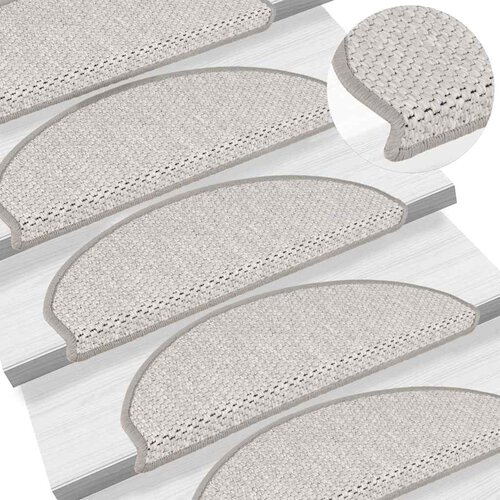  Prostirke za stepenice Samoljepljive u izgledu sisala 30 kom Bež 65 x 21 x 4 cm Slike