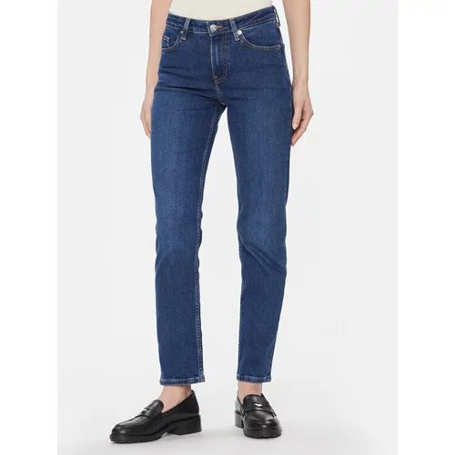 Tommy Hilfiger Jeans hlače Classic WW0WW40648 Mornarsko modra Straight Fit