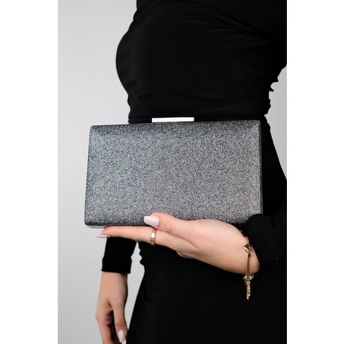 LuviShoes MARSEILLE Platinum Sand Glitter Women's Evening Bag Slike
