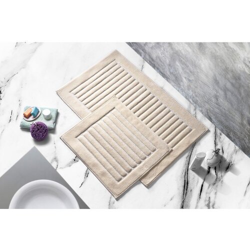  Cottonkt 000055 Cream Bathmat Set (2 Pieces) Cene
