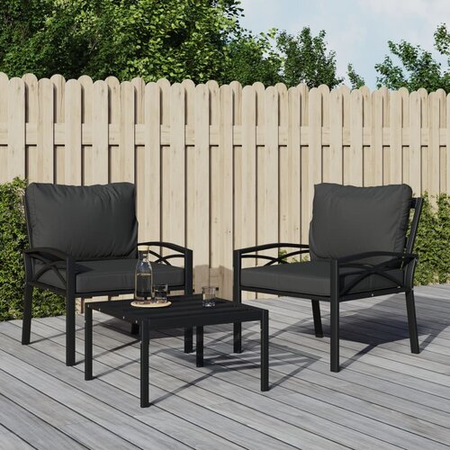 vidaXL Vrtni stol s sivimi blazinami 68x76x79 cm jeklo Cene