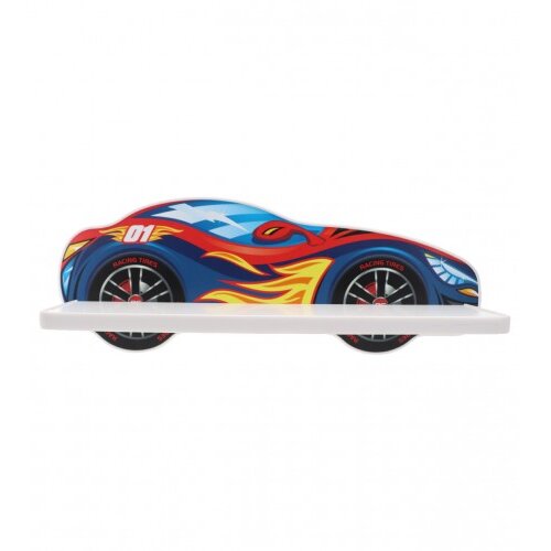 Happy Kitty Polica drvena zidna automobil Racing Car 60cm Cijene