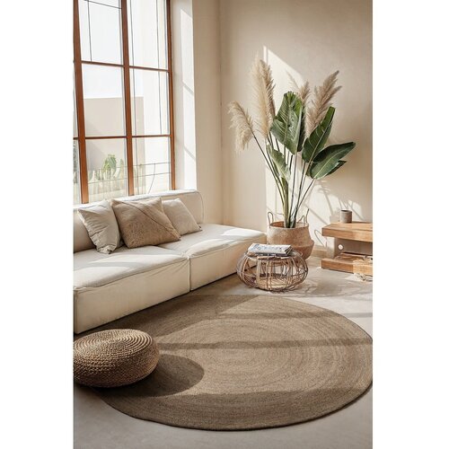 Hanse Home Obojestranska okrogla preproga iz jute &amp;oslash; 200 cm Braided Grey &amp;ndash; Slike