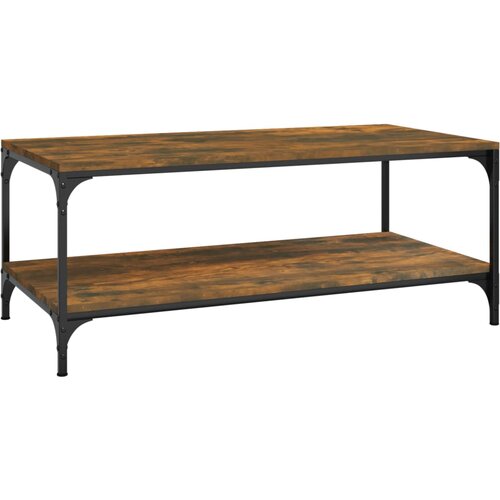 Maison Chic Klubska mizica - kavna mizica - Nizka mizica dimljeni hrast 100x50x40 cm inženirski les, (21754503) Slike