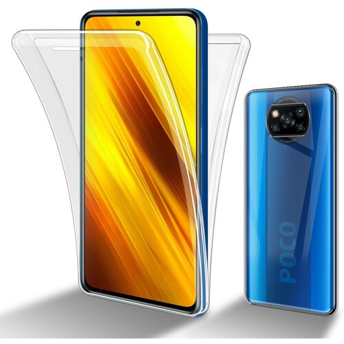 Cadorabo Xiaomi POCO X3 NFC in transparentno - 360&deg; za&scaron;čita celotnega telesa - Za&scaron;čita spredaj in zadaj, vsestranska za&scaron;čita s &scaron;čitnikom zaslona, (20859863) Cene