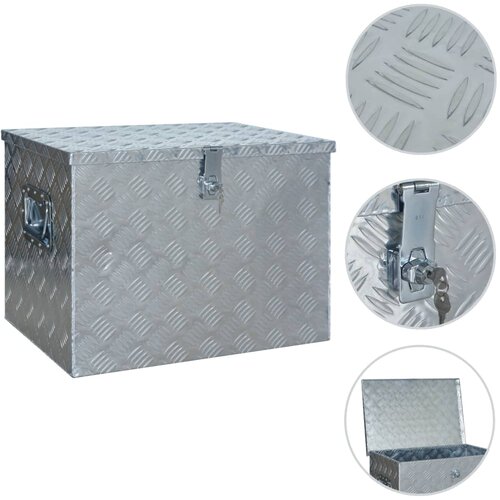 vidaXL kutija 610 x 430 x 455 mm srebrna Cijene