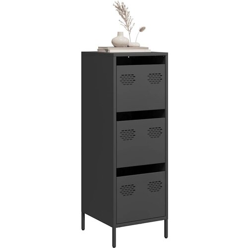  Visoka komoda crna 39x35x103,5 cm čelična Cene