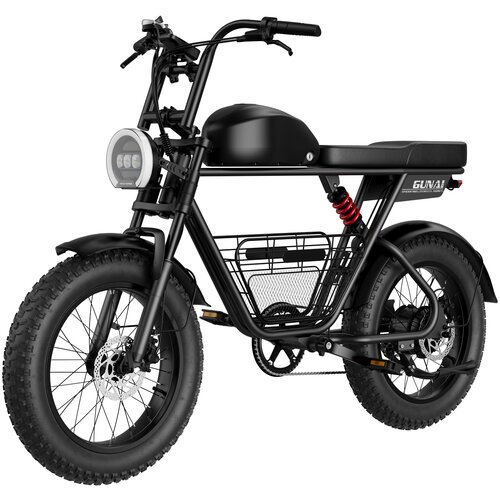 Gunai električno kolo za vse terene za odrasle 20" motorno kolo z debelimi pnevmatikami z baterijo 48V 21AH in košaro za tovor -t, (21337249) Cene