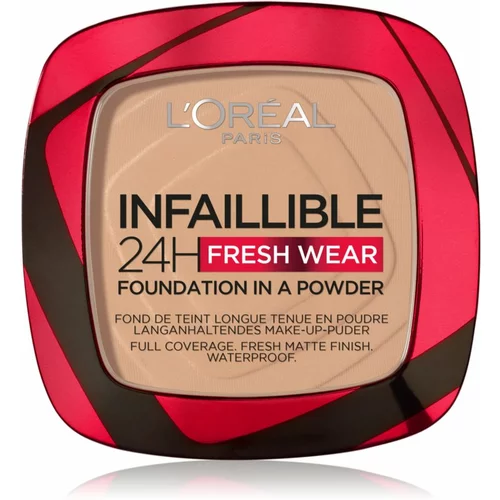 L´Oréal Paris infallible 24H fresh wear foundation in a powder puder za vse tipe kože 9 g odtenek 120 vanilla