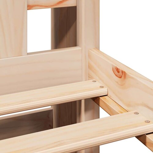 vidaXL Knjižna postelja brez vzmetnice 135x190 cm trdna borovina Cene