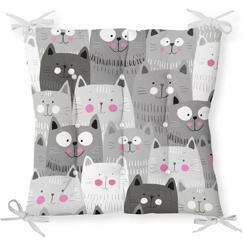 Mila Home Jastuk za stolicu Minimalist Cushion Covers Gray Cats, 40 x 40 cm