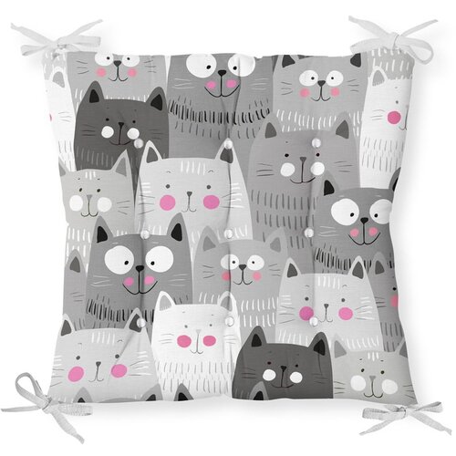Mila Home Jastuk za stolicu Minimalist Cushion Covers Gray Cats, 40 x 40 cm Slike
